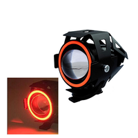 Phare LED universel pour moto U7, lumières colorées pour scooter, moto, feu antibrouillard avant, yeux d'ange et de démon, extérieur