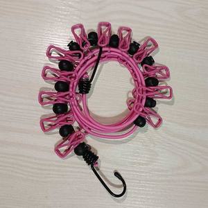 Corde à <span class=keywords><strong>linge</strong></span> pour dortoir Corde à <span class=keywords><strong>linge</strong></span> à bouton antidérapant à pince domestique Corde à <span class=keywords><strong>linge</strong></span> portable rétractable pour l'extérieur - Product Image 4