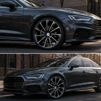 Jantes forgées sur mesure GW 18-22 pouces 5x112, face usinée noir brillant pour Audi A4 A5 A6 A7 A8 Q5 RS6 RS7, jantes monobloc 6061-T6