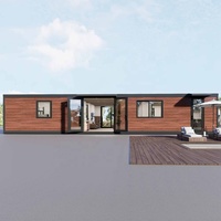 Maisons préfabriquées extensibles en duplex, villas de 40 pieds, maison conteneur avec 3 chambres et 2 salles de bain