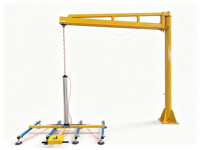 Manipulateur de manutention de matériaux à économie d'effort, alimentateur à bras oscillant pneumatique rotatif à 360° et grue de manutention de feuilles de verre à ventouse
