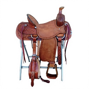 Selle d'équitation anglaise en cuir de buffle véritable, absorbante, de haute qualité, modèle NA53, prix de gros durable, par BS International - Product Image 6