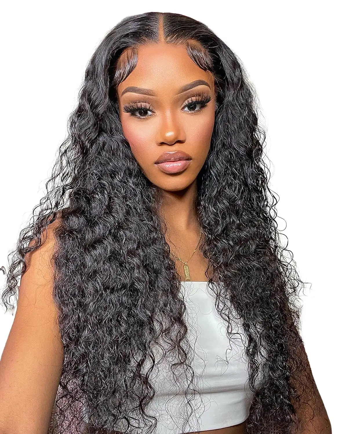 Loose Deep Curly Indian Pre Plucked Top Quality Film Net Fabric For Wig Making 13*6 Transparent Lace Frontal Wig Raw Human Hair