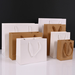 Wholesale Custom Luxury Paper <b>Bags</b> with Hot Stamping Ribbon Handles Recycled Materials for Gift & Clothing - Product Image 3