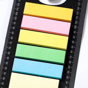 Wholesale Custom Sticky <b>Note</b> School Stationery Office Supplies Promotional Gift Paper Bookmark for <b>Book</b> Post It <b>Notes</b> with Ruler - Product Image 4