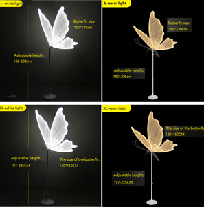 Sfondo Luminoso Grande da Appendere con Luci e Farfalle Artificiali Romantiche Vintage di Colore Personalizzato per Decorazioni Nuziali - Product Image 5