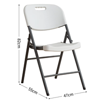 Vente en gros de chaises pliantes portables en plastique blanc Chaises de salle à manger pour fêtes de mariage et événements Chaise pliante en plastique