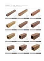 Planche de terrasse en composite WPC avec gaufrage 3D, terrasse en WPC pour extérieur