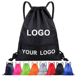 Wholesale Custom Drawstring <b>Bags</b> with Logo Nylon Drawstring <b>Bag</b> Outdoor Drawstring Sports Backpack Draw <b>String</b> <b>Bag</b> - Product Image 1