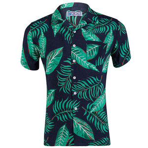 Chine fabrication dernière conception hommes manches courtes hawaïenne chemise décontractée - Product Image 6