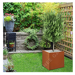 Macetas Grandes de Acero Corten, Macetero de Metal Oxidado, Decoración de Jardín de Metal, Macetero para Plantas - Product Image 6