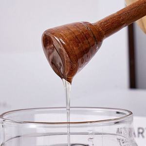 Bouteille en verre ronde transparente de 400 ml (90*100 mm) et 500 ml (90*120 mm) avec bâtonnet applicateur en bois, vide, pour le stockage de confiture et l'emballage en cuisine - Product Image 6