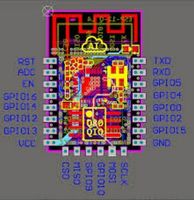 Módulo WIFI de Puerto Serie ESP-12E/12F/12S en Stock, Control Remoto Inalámbrico ESP8285 ESP8266