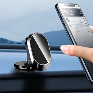 In Stock 720 Rotate Metal Magnetic Car Phone Holder Foldable Mobile Phone Stand Magnet Mount GPS Support for All Phone - Product Image 5