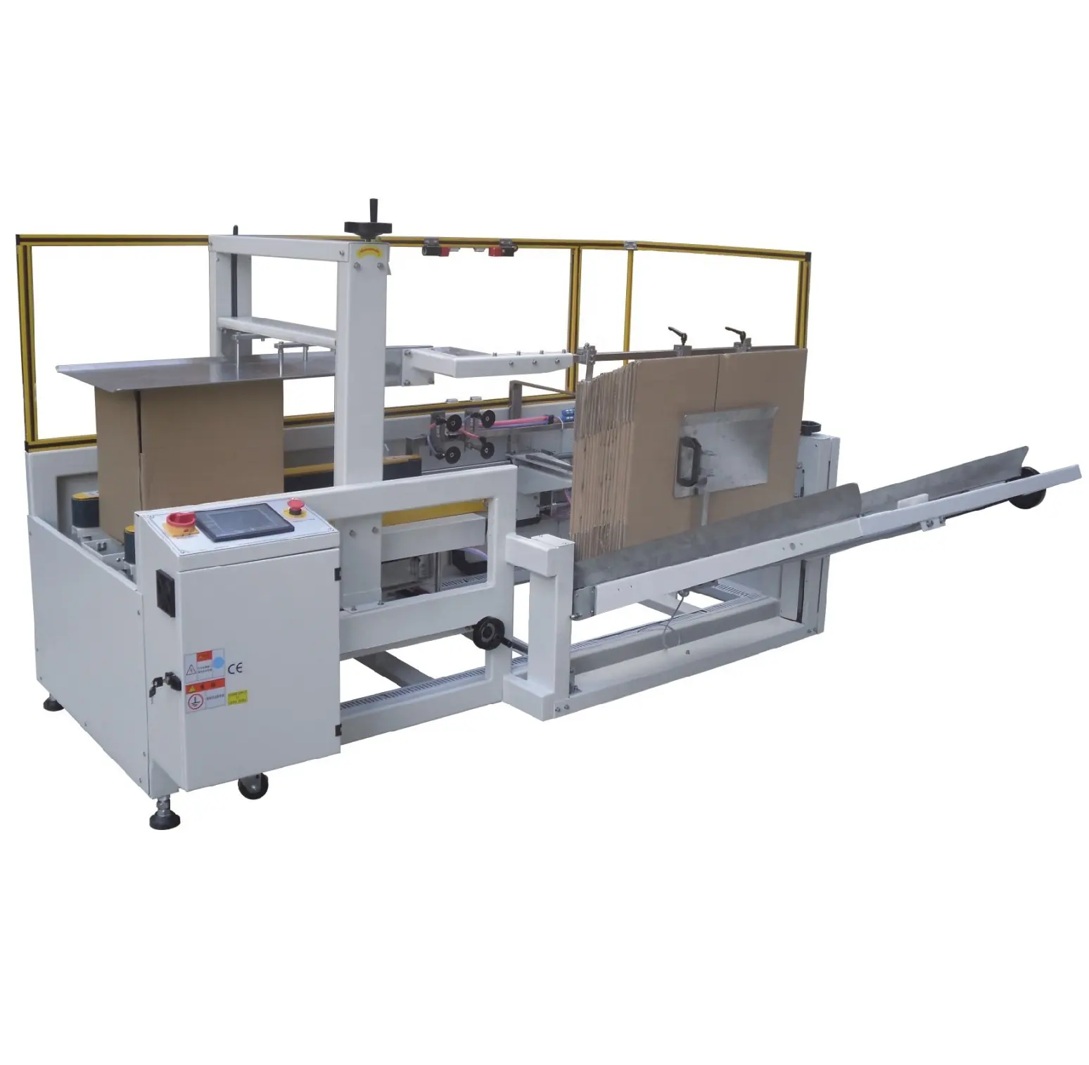 automatic erector inserter put bag in carton case packer packaging machine