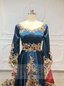Váy Dạ Hội Dài Tay Dubai Cho Phụ Nữ Hồi Giáo, Váy Kaftan Thổ Nhĩ Kỳ OEV-L4172