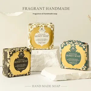 Savon au miel fait main en gros, cadeau <span class=keywords><strong>de</strong></span> vacances, souvenirs, mariage, savon nettoyant parfumé, éclaircissant pour la peau, savon au miel pour le visage - Product Image 3