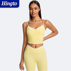 Set Olahraga <span class=keywords><strong>Yoga</strong></span> Activewear Baru, Sport Bra dan Legging Warna-Blok dengan Renda, Set Pakaian Olahraga 2 Potong untuk Wanita, Pakaian Gym - Product Image 4