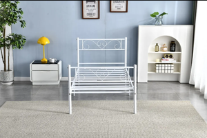 <span class=keywords><strong>Letto</strong></span> <span class=keywords><strong>in</strong></span> Metallo Moderno per Hotel, Dormitorio e Camera da <span class=keywords><strong>Letto</strong></span>, Design Semplice, Struttura <span class=keywords><strong>in</strong></span> <span class=keywords><strong>Ferro</strong></span>, Disponibile <span class=keywords><strong>in</strong></span> Misure Singole e Queen Size - Product Image 5