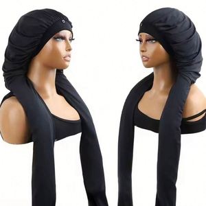 Bonnet 2 en 1 pour tresses longues, protection UV, respirant, résistant à l'eau, pour dormir, cadeau promotionnel pour femmes - Product Image 1