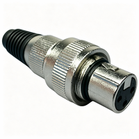 Câble XLR femelle 3 broches avec coque en alliage de zinc et verrou de sécurité pour microphone, table de mixage audio, éclairage de scène - Kit d'assemblage de câbles