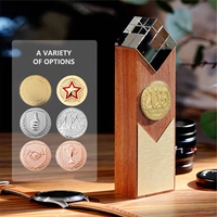 KK Creative Wooden Award Trophy Crystal Awards Trofeo personalizado Crystal Award