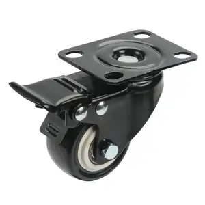 Gold Diamond Casters 40/50/60/75mm PVC/PP Furniture Industrial Swivel Caster With Brake