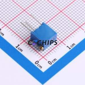 Resistencia Ajustable/Potenciómetro 3266X-1-103, Componente de Orificio Pasante (THT)-3P, Resistencia de 6.8x4.7mm, 10kOhm, 10%, 500mW, 250ppm ℃ - Product Image 2