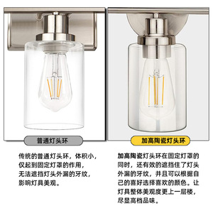 Anello Decorativo in Ferro/Ceramica per Portalampada E26/E27 |   Anello di Bellezza Moderno |   Componenti per Illuminazione OEM Personalizzabili in Dimensioni e Colore Facili da Installare - Product Image 2