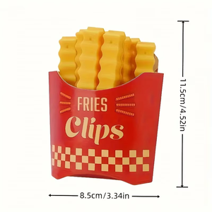 Zenidoo - Juego de 12 Clips de Sellado Reutilizables de Plástico Naranja Multiusos con Forma de Patatas Fritas (10.1x1.5cm) - Product Image 3