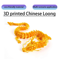 Mainan Koleksi Anak-Anak Naga Cina Mini yang Menggemaskan, Ramah Lingkungan, Terbuat dari PLA, Dicetak 3D, Berwarna-warni, dan Dapat Digerakkan
