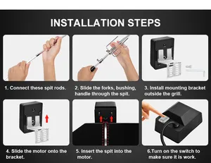 Universele Bbq Roterende Spies Spit Rotisserie Motor Kit Elektronische Barbecue Elektrische Bbq Grill Kip Rotisserie Machine