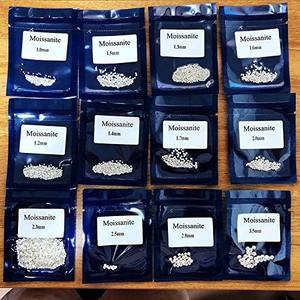 Moissanita Blanca Color D VVS1, Corte Redondo, Piedra de Moissanita Suelta, Tamaño Pequeño, Corte Excelente - Product Image 2