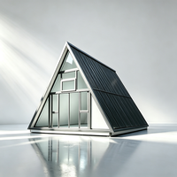 Maison préfabriquée en forme de A, cabane modulaire de glamping, maisonnette préfabriquée en forme de A pour les stations de villégiature