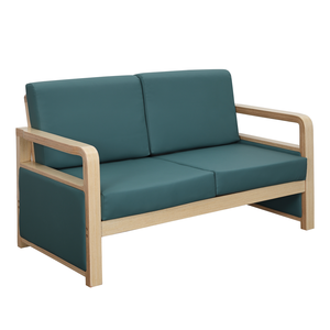 Nuevo sofá moderno de <span class=keywords><strong>2</strong></span> plazas de madera sofás seccionales de cuero de madera para sala de estar al aire libre - Product Image 1