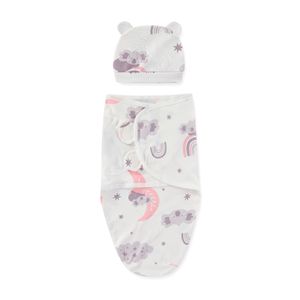 חיתול כותנה לתינוקות עם רפלוקס, שק שינה ורוד לתינוק, שמיכת עיטוף ליילוד, חיתול מתכוונן - Product Image 5