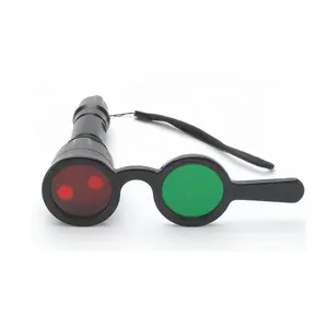 視力検査に値する検眼光学緑と赤の4ドット