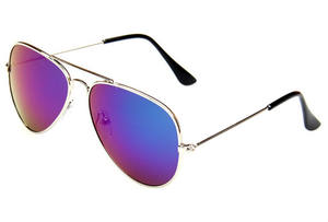 Occhiali da sole aeronautici per bambini con struttura in metallo nuovi occhiali da sole stile pilota di moda UV400 - Product Image 2