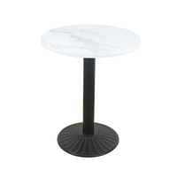 Table à thé de chrysanthème en marbre blanc de haute qualité Design moderne avec base de table en fer métallique Ventes directes d'usine