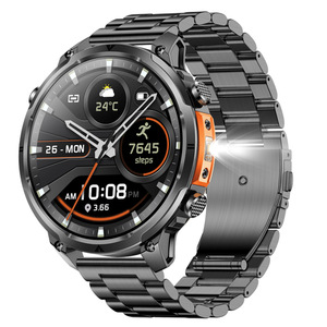 นาฬิกาอัจฉริยะ MK100 รองรับการโทรผ่านบลูทูธ วัดอัตราการเต้นของหัวใจ นับก้าว ตรวจสอบการนอนหลับ ระบบระบุตำแหน่ง GPS พร้อมไฟฉาย - Product Image 3