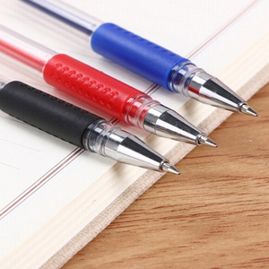 Regalo all'ingrosso pubblicità promozionale ricaricabile cancelleria 0.5mm inchiostro penna Gel plastica Bulk rosso nero blu firma penne Gel - Product Image 2