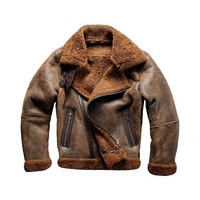 Veste en cuir vieilli pour homme, style aviateur B3, en peau de mouton véritable, écologique, respirante, anti-UV, séchage rapide, vintage