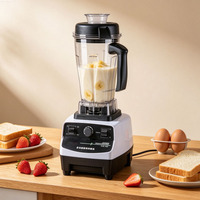 Mixeur Électrique Commercial Robuste 1000-1500W avec Moteur en Cuivre Pur, Multifonctionnel, pour Glace Pilée et Smoothies, Idéal pour Hôtels (5+).