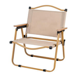 Chaise pliante d'extérieur Kermit, structure métallique, chaise de jardin portable, style décontracté rectangulaire, 78x52x50cm - Product Image 1