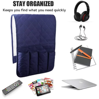 Organisateur de repose-bras de canapé MIXWARES antidérapant et imperméable avec 5 poches pour téléphone, magazine, iPad