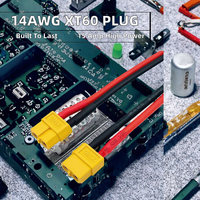 Câble connecteur 2P en cuivre XT60 mâle/femelle 14AWG pour batteries LiPo RC, systèmes d'énergie solaire et connexions de fils, cordon d'alimentation FPV