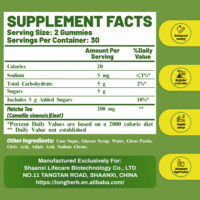 Gummies énergétiques au thé vert matcha OEM avec vitamines B12, B3 et CoQ10 pour un regain d'énergie naturel