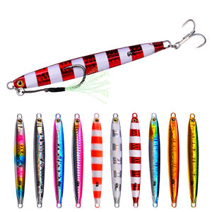 New Luminous <strong>Metal</strong> Lead Jigging Fishing Lure Long Shot Speed Sinking Hard Bait for Salmon Sea Bass Tilapia Bream Available 10g