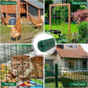 Maille en PVC vert enduite 60*60mm 2..5mm Maille de treillis métallique hollandaise 1.0*30m pour jardin et sécurité - Product Image 1