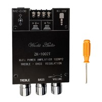 Carte d'amplificateur de caisson de basses ZK-1002T à dents bleues 5.0, 2x100W, 2.0 canaux, carte d'amplification Audio stéréo haute puissance, amplificateur de basses